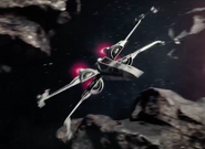 A T-70 X-Wing in a game trailer.