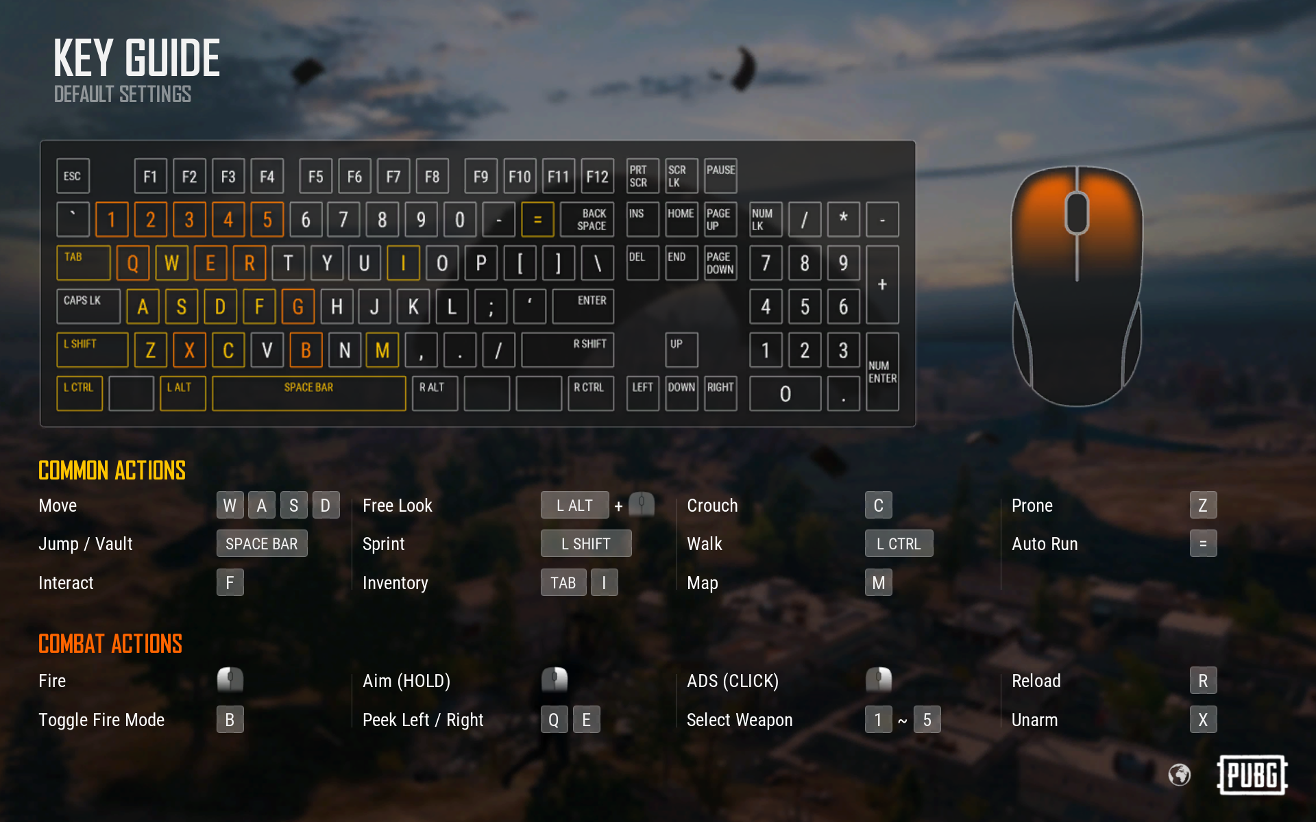 player unknown battlegrounds pc controls