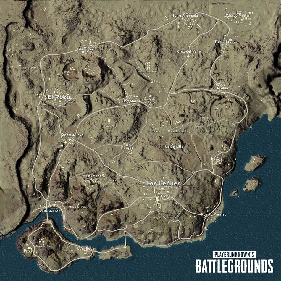 Miramar Map Hd Image Pubg map hd posted by ryan anderson