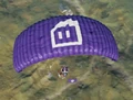 The Twitch parachute was added in the Closed Beta for the PAX East 2017 convention.