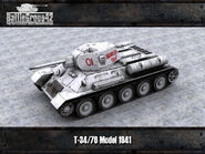 T-34/76 Model 1941 render in winter camouflage