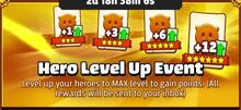 Hero Level Up Event