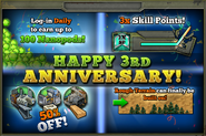 50% off "3rd Anniversary" sale, November 2014.