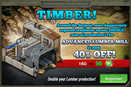 40% off "Timber" sale, May 2014.