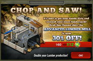 30% off "Chop And Saw" sale, July 2014.