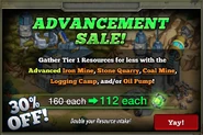 Advancement Sale.png (936 KB) 30% off "Advancement" sale, October 2014.