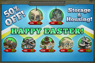 50% off "Happy Easter" sale, April 2015.