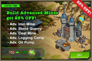 25% off "Advanced Mines" sale, December 2012.