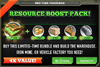 One time only Resource Boost Pack for low-level players.