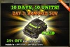 Armored SUV splash graphic.