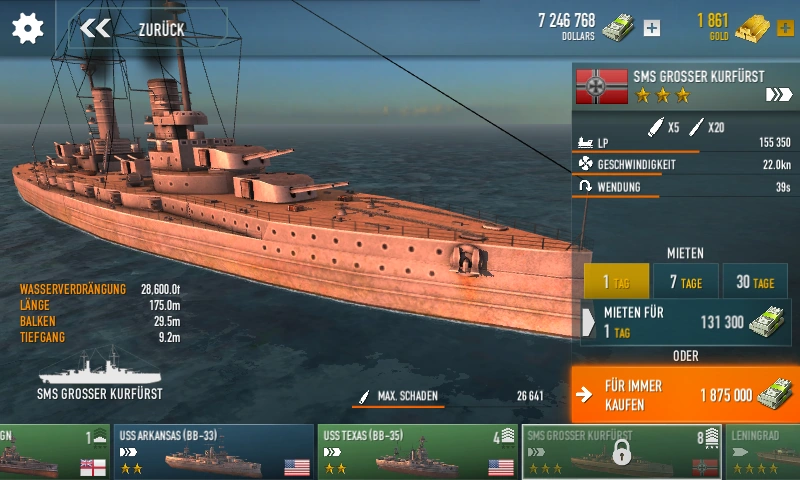 SMS Großer Kurfürst Battle of Warships Wiki Fandom