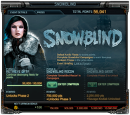 Snowblind Details Screen