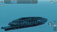 The Arctic-class heavy battleship is much smaller and not as tough compared to other ships, but has a large armor ring to protect from oncoming shells.