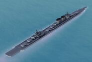 The Espada was the first flagship of the Fleet until she was succeeded by the decommissioned Jose Rizal. She has been then reclassified as a battlecruiser. Being relatively lightly-armored, having almost no secondary armament and weaker engines compared to the newer battleships, she still remains in active commission.