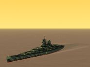 The Levithian is a large, 9-gunner battleship, one-off the largest ships in South East Asia. With her large secondaries and extensive AA armament, she fittingly is the flagship of the Indonesian Navy.