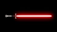 The M-702 Lightsaber, a standard wartime production model of those used by the Sith