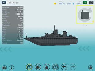 The current configuration of the Atlantean Pride, modernised with Harpoon Missiles and more AA and missile defense systems, along with new lightweight 600mm armor