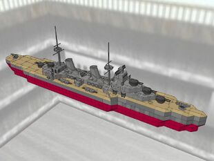 The HMS Dido in her WW2 configuration, she's a light cruiser who was built mainly to superfire her guns and as an escort to carriers because of their speed and their purpose as an anti-aircraft light cruiser.