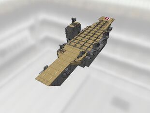 Small compact aircraft carrier, but not to be underestimated, it is a VIP rank ship, and goes 194.4 (actual runways are on my other carriers)