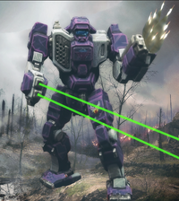 Trebuchet Medium BattleMech (In Combat - FWL camo painted by ArachnidSentinl)