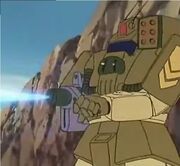 Wolverine BattleMech (firing)