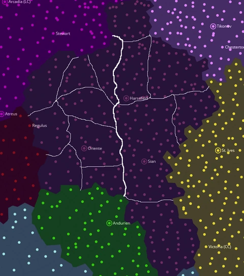 Map of Oriento-Capellan Empire