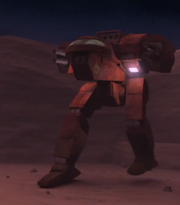 Jenner Light BattleMech (backing up) (Farseer Animation)