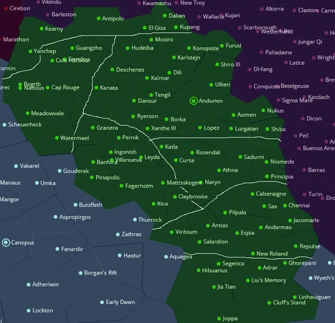 Map of People’s State of Andurien