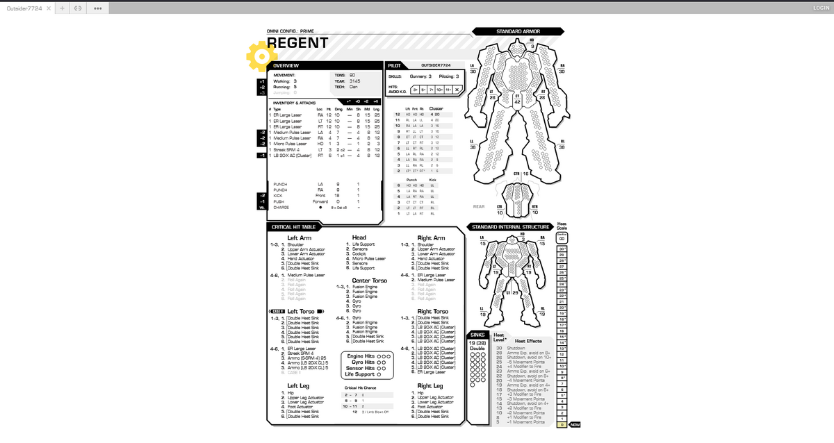 Flechs Sheets BattleTech Fanon Wiki Fandom