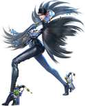 Bayonetta with the Love is Blue weapon