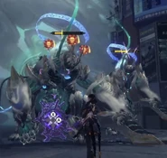 Lildevils Floccusétourdi-Bayo3.jpeg (66 kio) Icônes des Little Devils sur un ennemi étourdi, dans Bayonetta 3