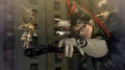 Bayonetta drawing her handguns
