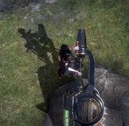 L'ombre de Bayonetta en portant l'Express terminus