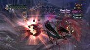 Selene's Light having activated Witch Time in response to Bayonetta taking damage from an Affinity.