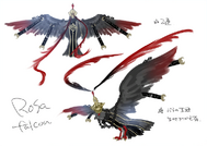 Concept art of Falcon Within from Bayonetta 2.