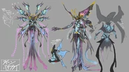 Queen Butterfly concept art for Bayonetta 3