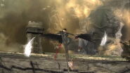 Bayonetta aplatie par le Golem