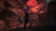 Des Malphas près de la Tour des pactes, dans le troisième monde parallèle de Bayonetta 3
