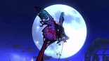 Bayonetta posing infront of the moon with Madama Butterflys wings