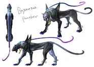 Croquis conceptuel de la forme de la panthère de Bayonetta 2