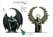 Gargoyle and Angel Statue