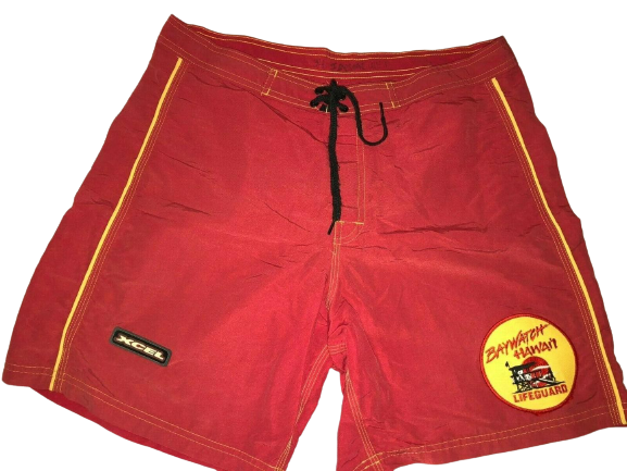 Lifesaver shorts Red/yellow text 