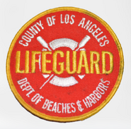 The Los Angeles County Lifeguard patch as seen on the first design.