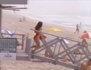 Baywatch - February 18, 1995 - 271E - Caroline Holden (Yasmine Bleeth) In Her Red Lifeguard Bathing Suit