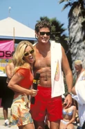 Mitch with Jenny McCarthy in the episode Beach Blast.