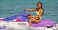 Callie patrolling the ocean on her jet ski
