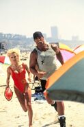 C.J. with Hulk Hogan in the episode Bash at the Beach