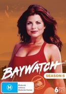 Caroline on the Australian DVD cover of Baywatch Season 5