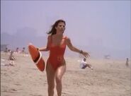 Baywatch - October 14, 1995 - 482 - Caroline Holden (Yasmine Bleeth) In Her Red Lifeguard Bathing Suit