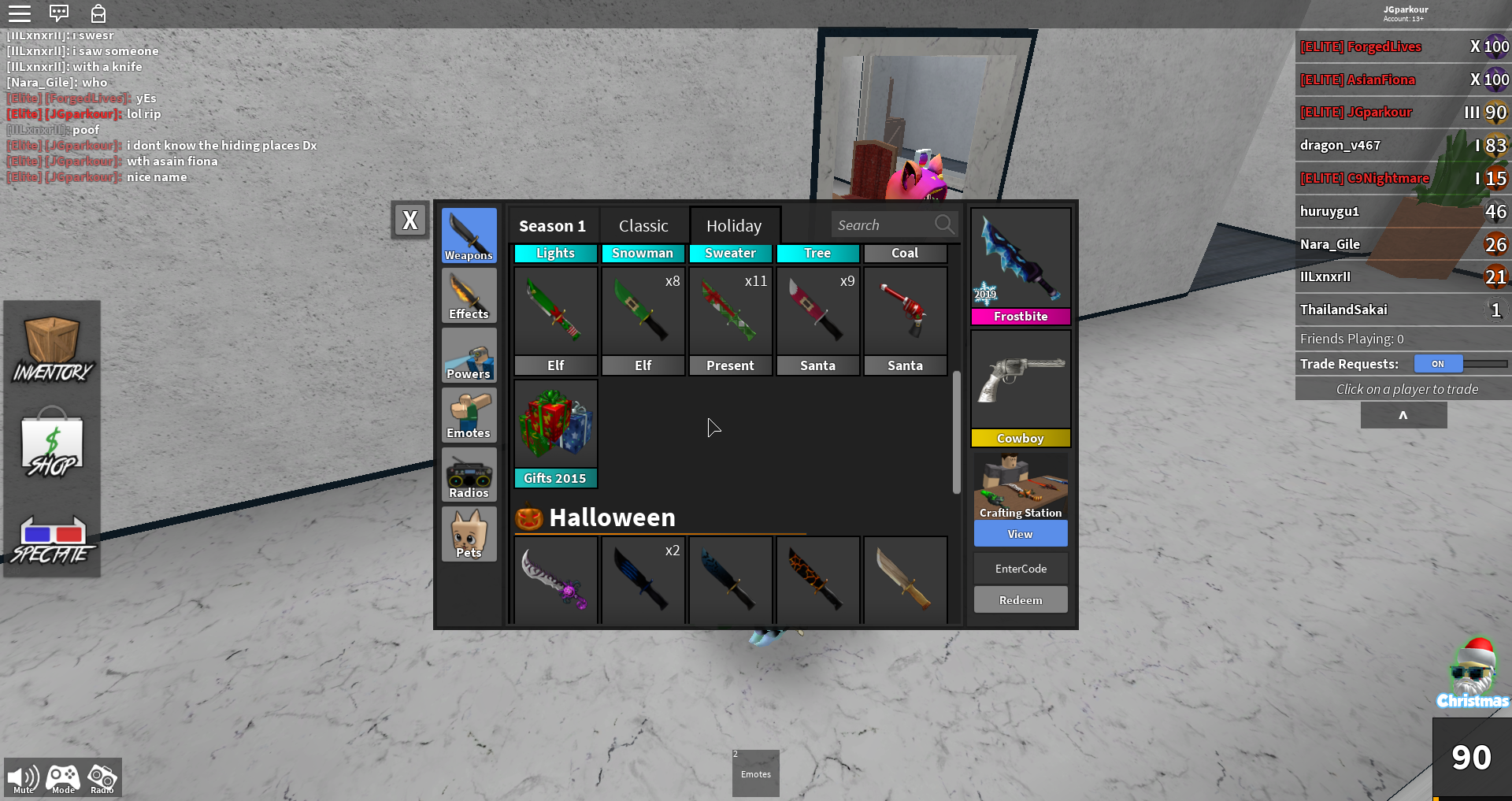 Trading My Mm2 Items For Adopt Me Items Fandom - details about roblox mm2 cowboy classic